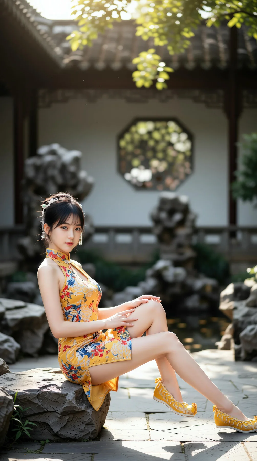 AIG  No.115 茗灵儿 旗袍制服美腿写真 - 1