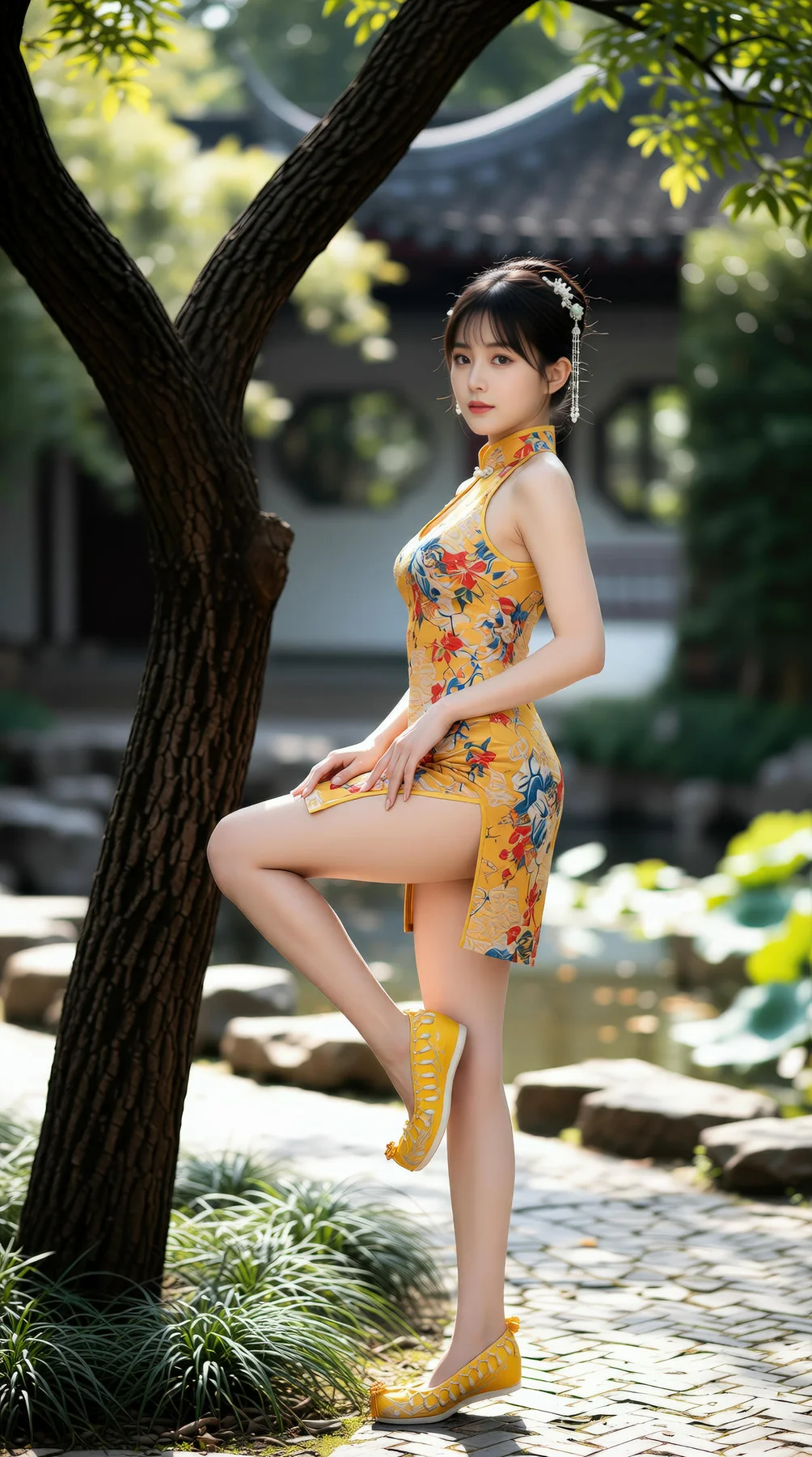 AIG  No.115 茗灵儿 旗袍制服美腿写真 - 6