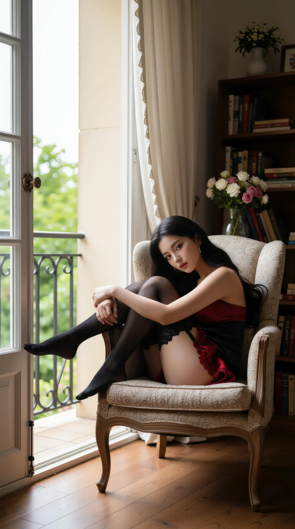 AIG  No.119 乐瑶黑丝吊袜短裙 - 4