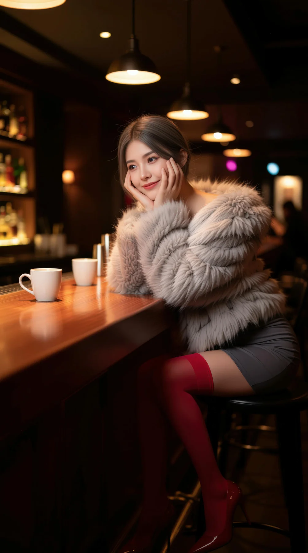 AIG  No.120 熙蕾学姐ruby酒吧黑丝长腿跑车美女 - 2