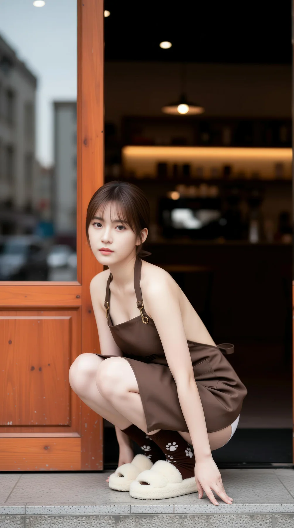 AIG  No.121 奶盖布丁luna 咖啡店爆乳美女店员 - 1