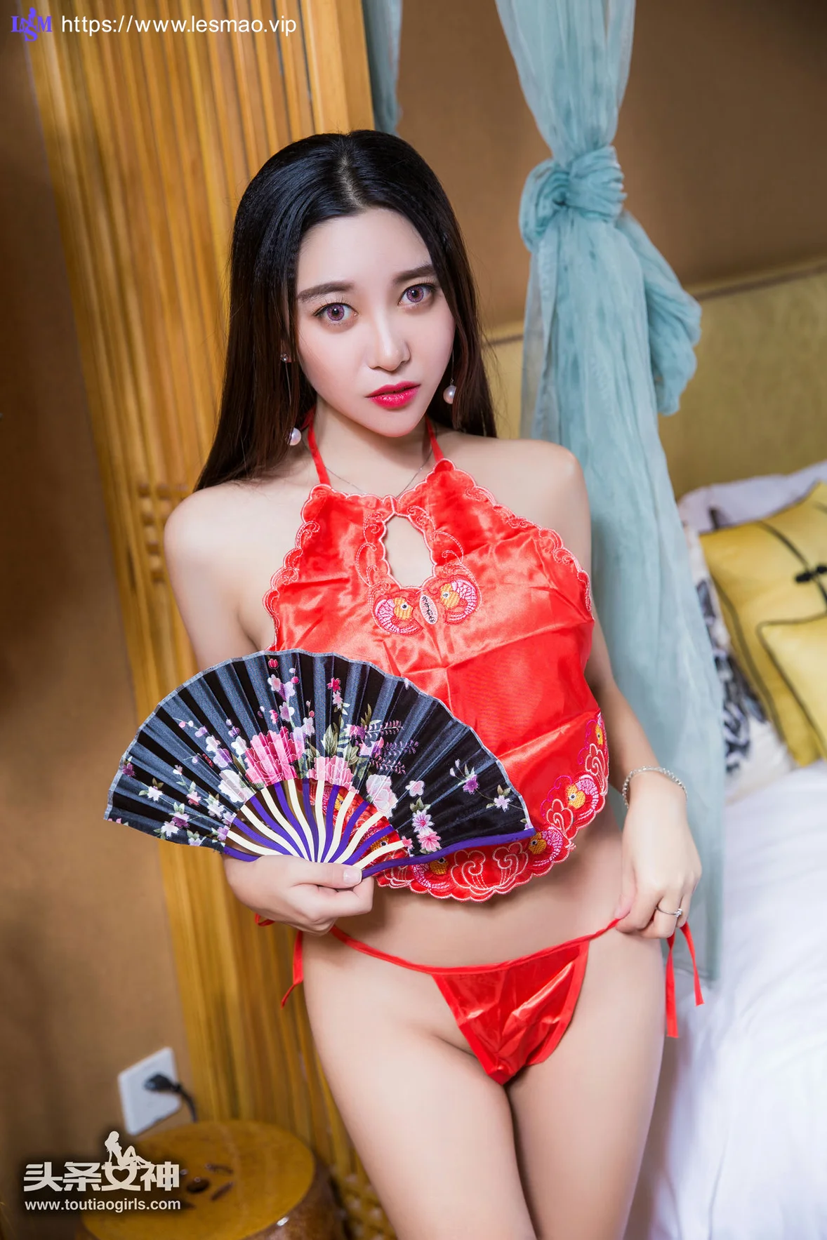 Goddes 头条女神 No.283 Modo 李梓熙红肚兜写真 - 1