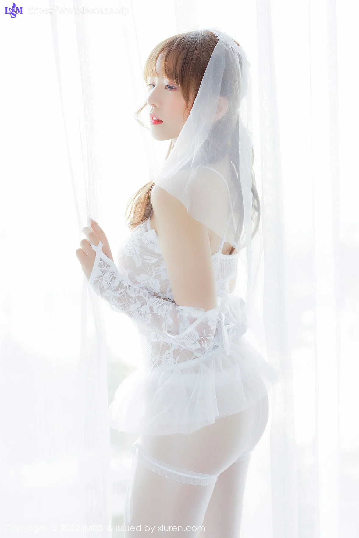 IMiss 爱蜜社 Vol.674 蕾丝婚纱 张思允Nice 性感写真333 - 1