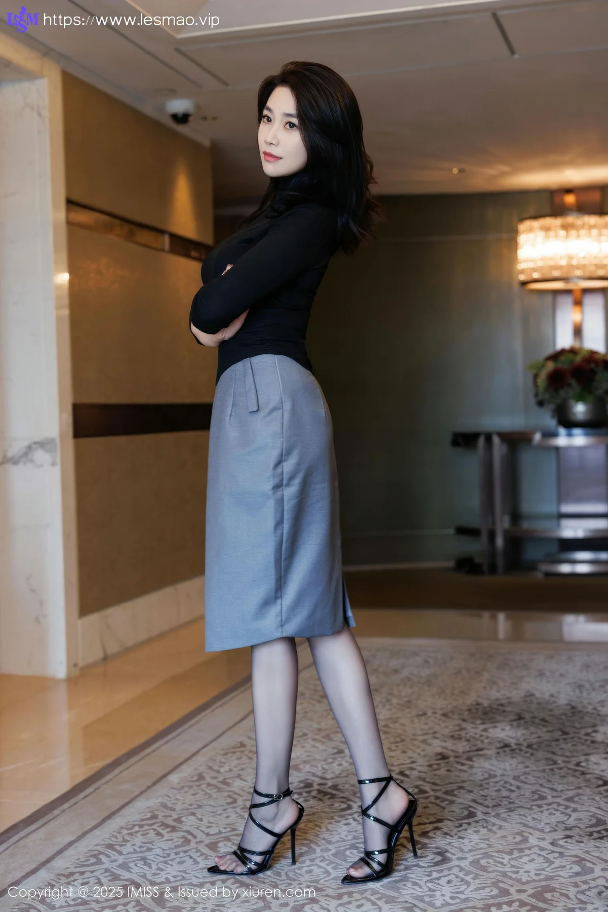 IMiss 爱蜜社 Vol.794 许诺Sabrina 黑色OL撩人心怀 - 5