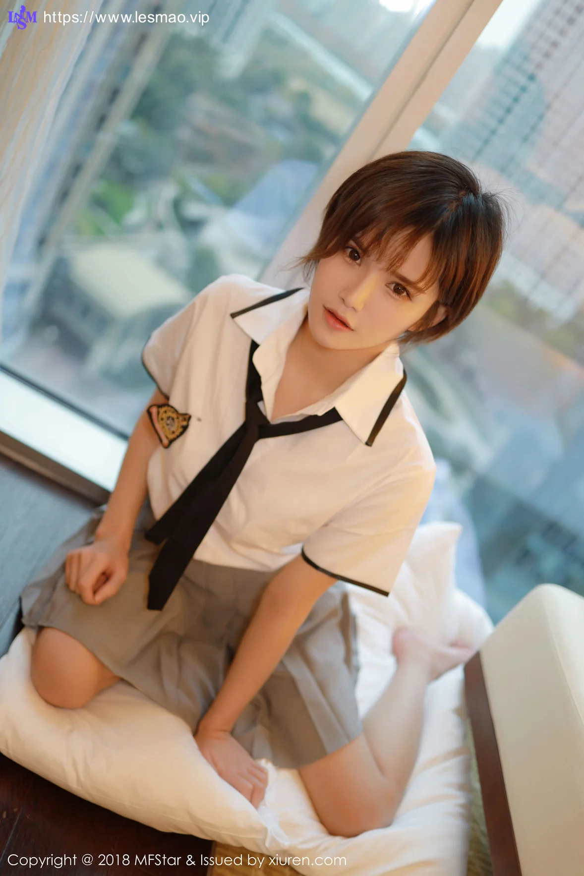 MFStar 模范学院 Vol.172 小资2002 短发美女学生妹制服 - 3