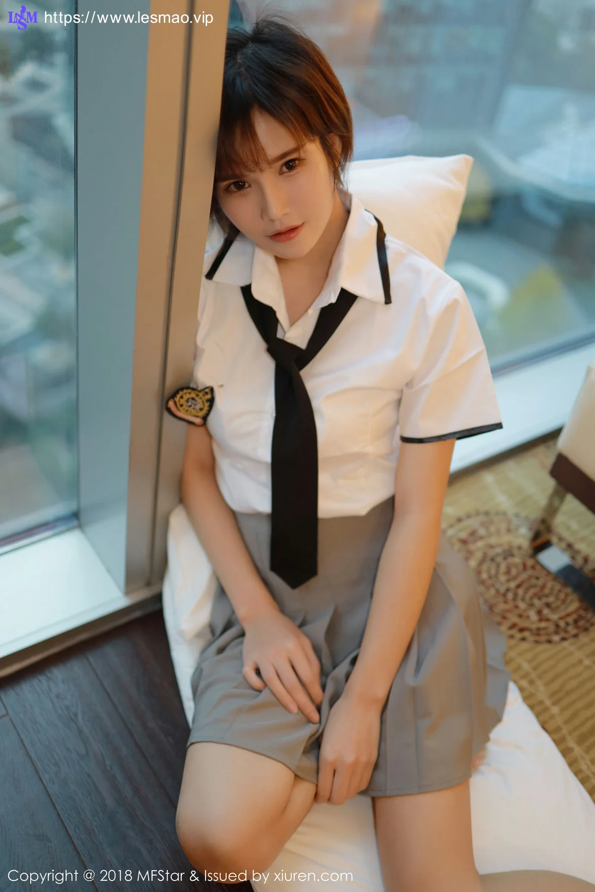 MFStar 模范学院 Vol.172 小资2002 短发美女学生妹制服 - 9