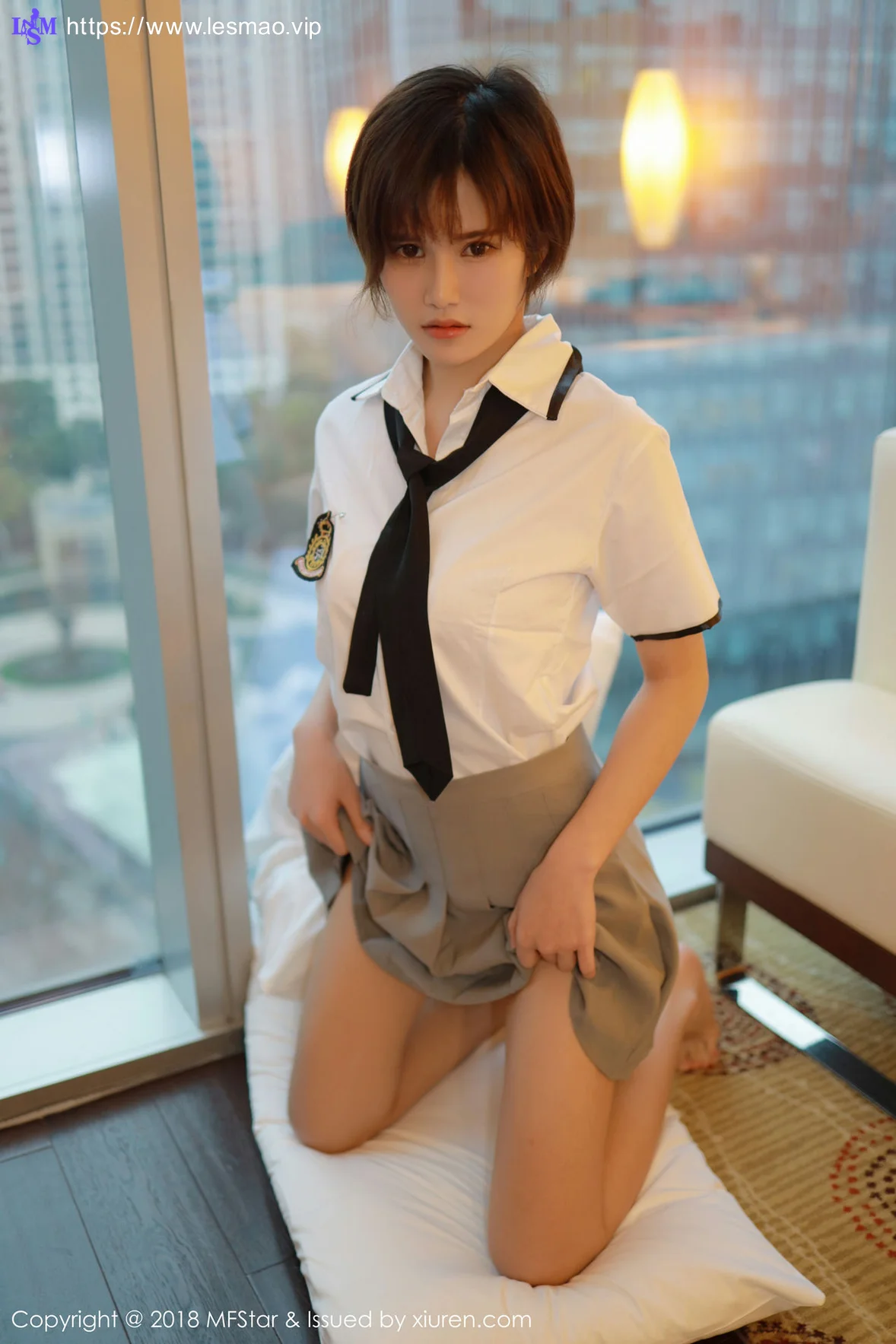 MFStar 模范学院 Vol.172 小资2002 短发美女学生妹制服 - 3