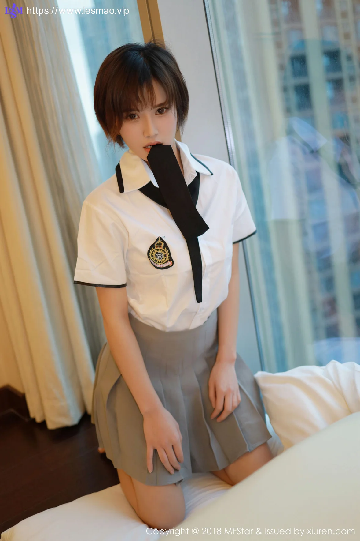 MFStar 模范学院 Vol.172 小资2002 短发美女学生妹制服 - 5