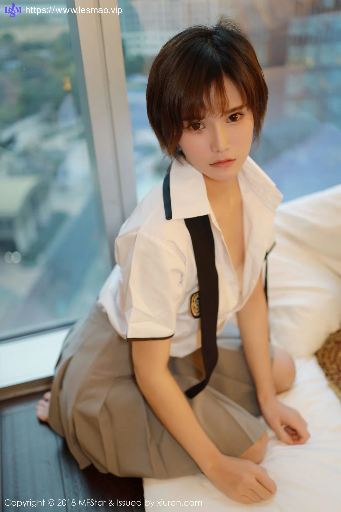 MFStar 模范学院 Vol.172 小资2002 短发美女学生妹制服 - 7