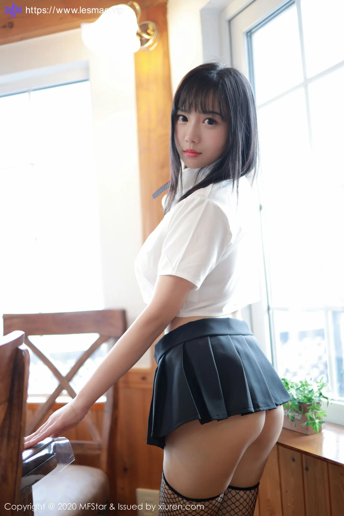 MFStar 模范学院 Vol.255  学生爆乳校服 徐微微mia清纯学妹 - 1