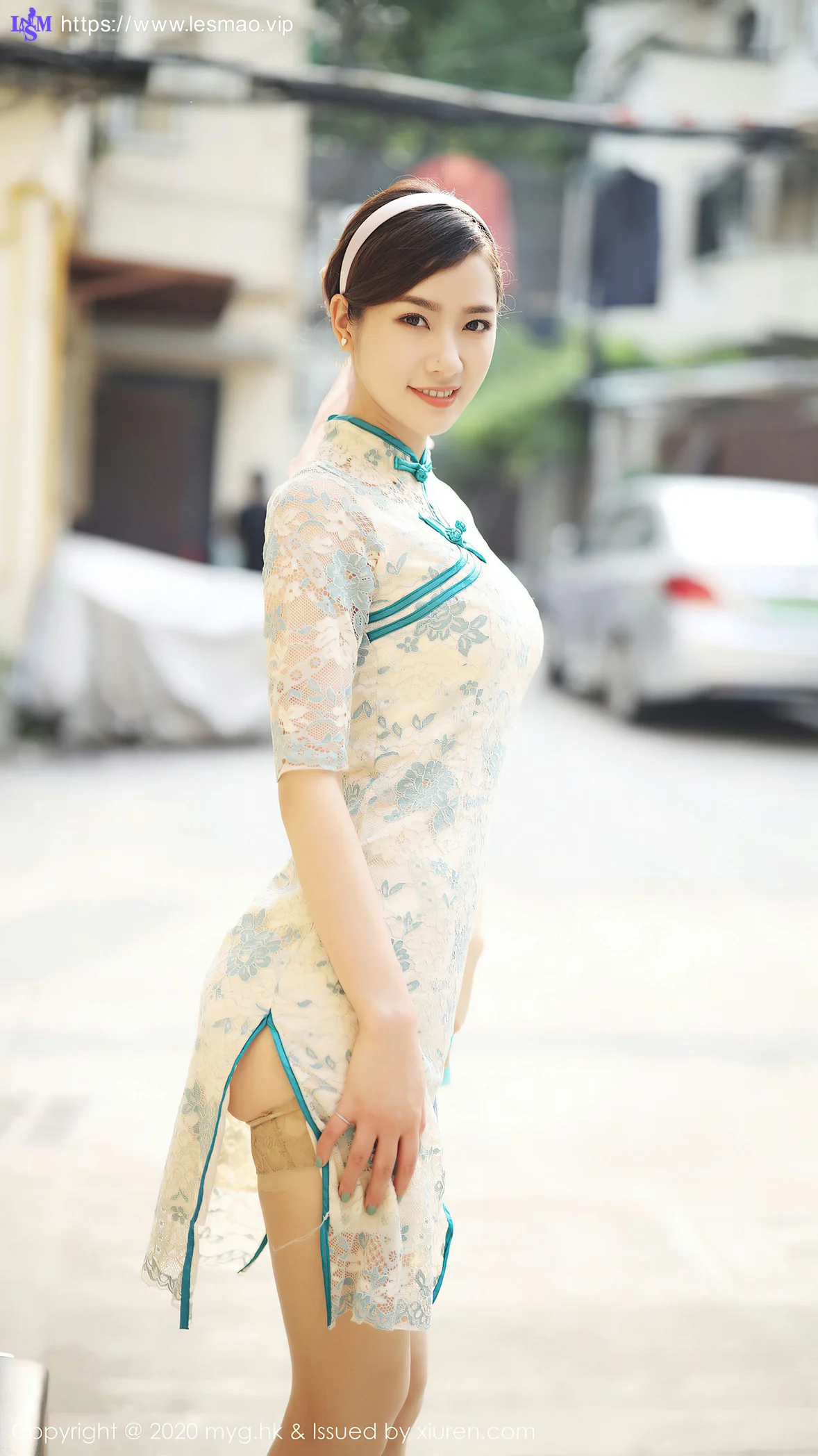 MyGirl 美媛馆 Vol.446 现代旗袍和肉丝 方子萱 - 10