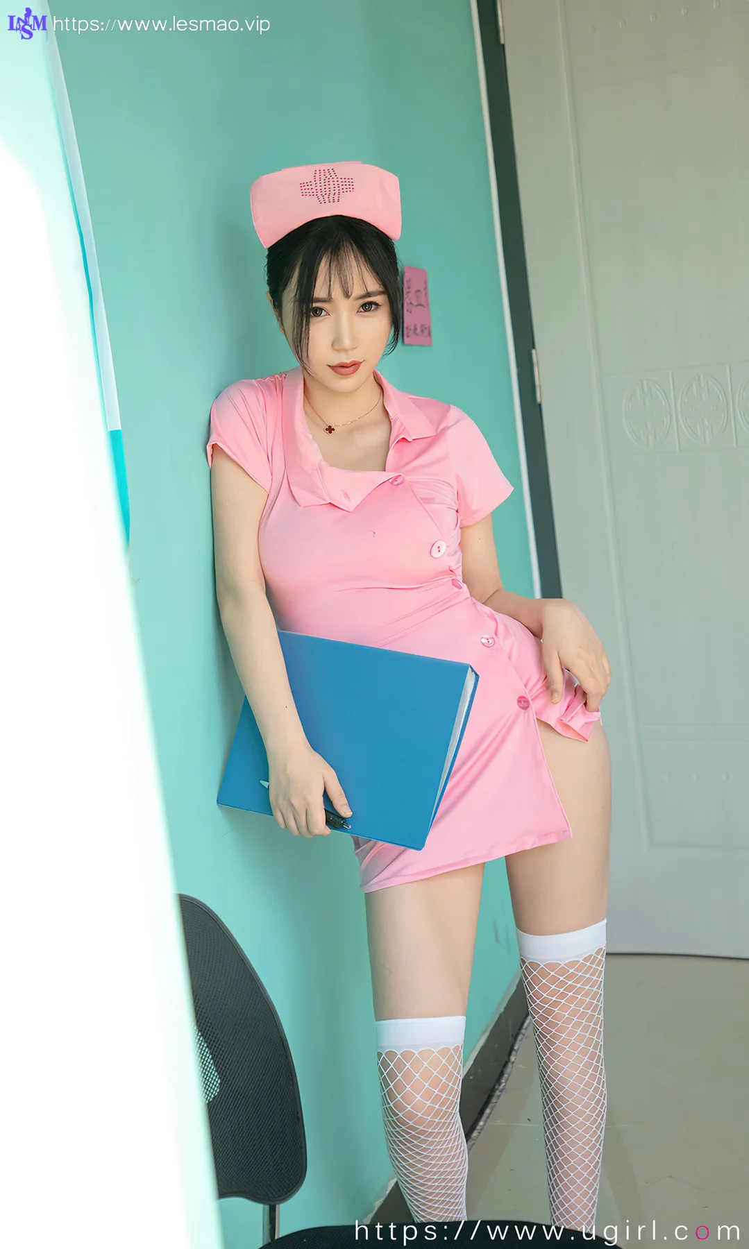 UGirls 爱尤物 No.2036 白白 俏天使粉色制服护士 - 2