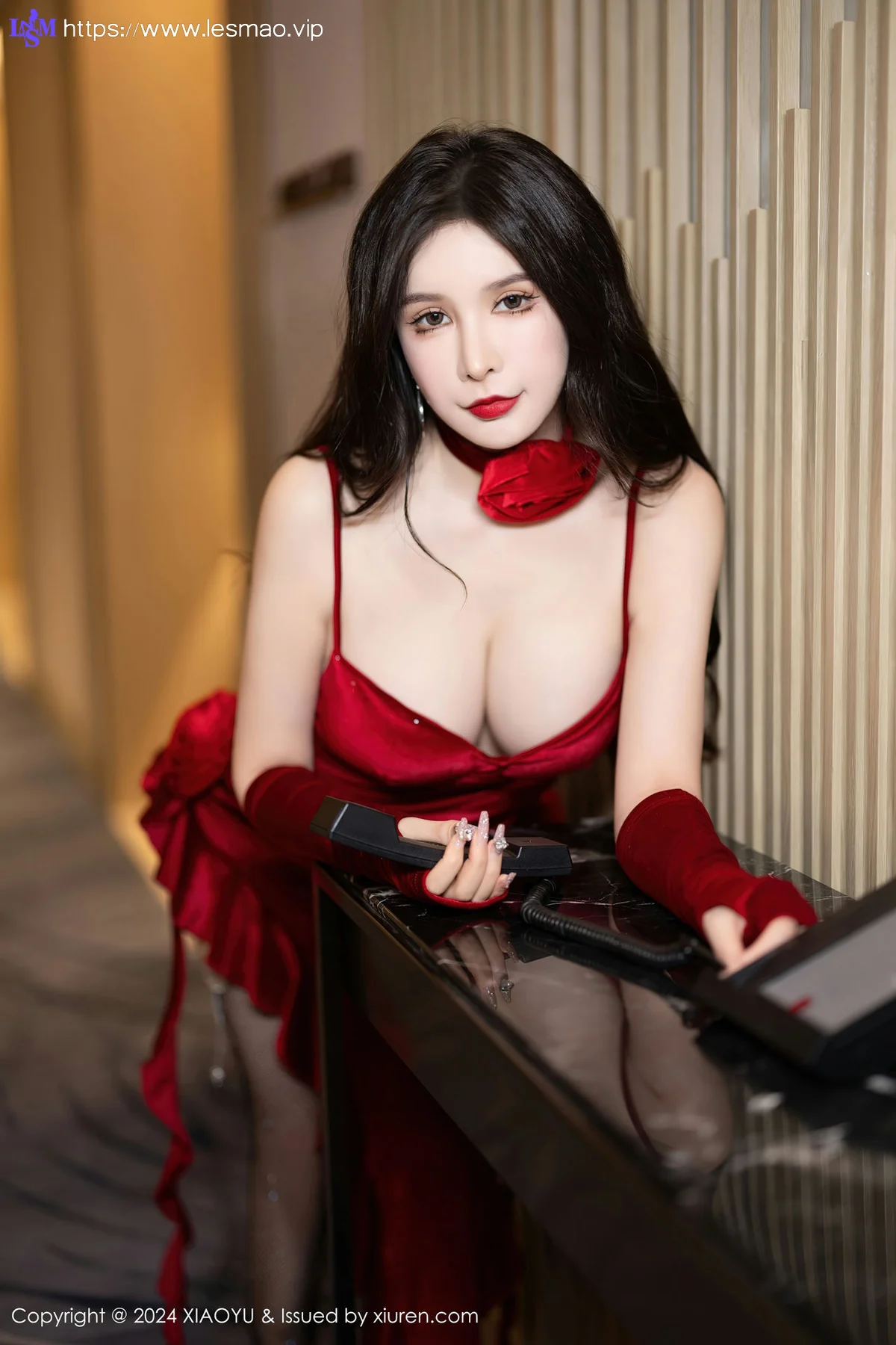 XIAOYU  语画  Vol.1228 李丽莎 暗红色吊带短裙性感写真3 - 7