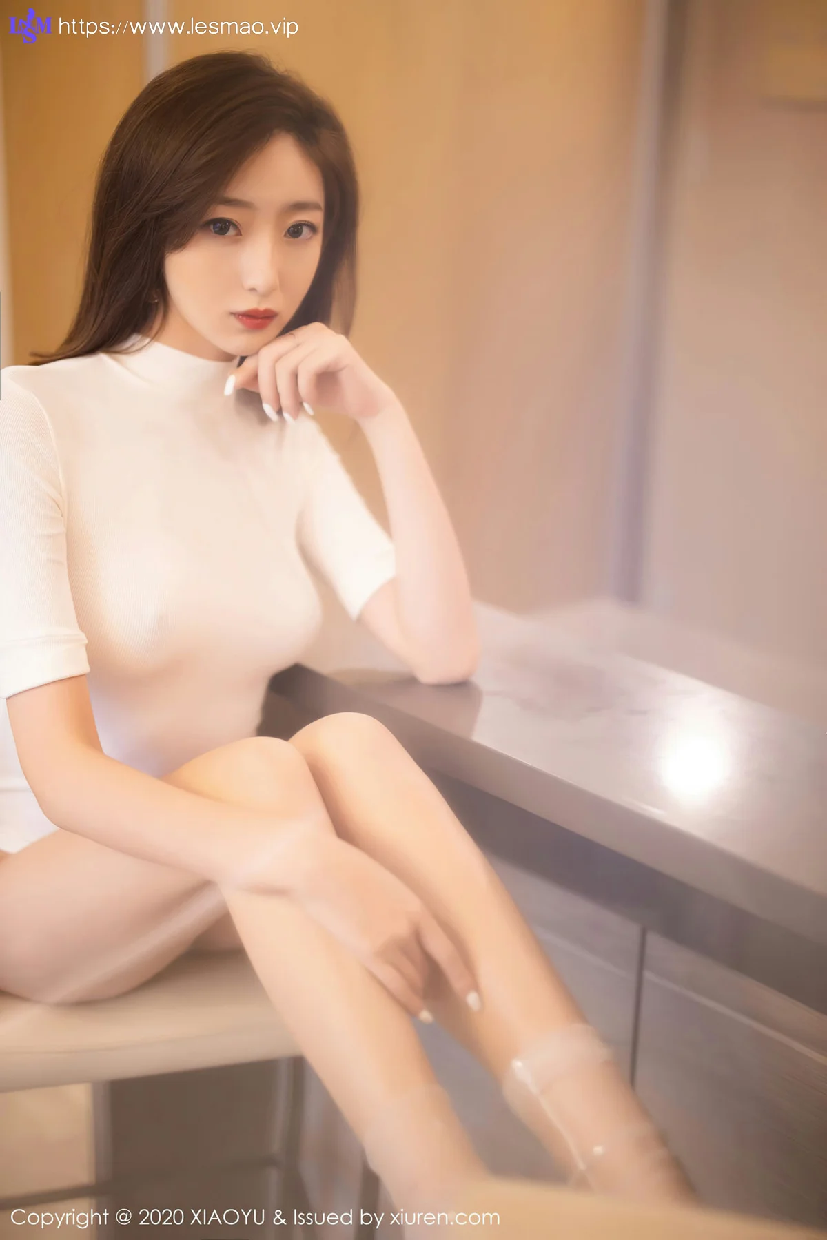 XIAOYU  语画界 Vol.389 白色连体衣透明丝袜 安琪yee - 6