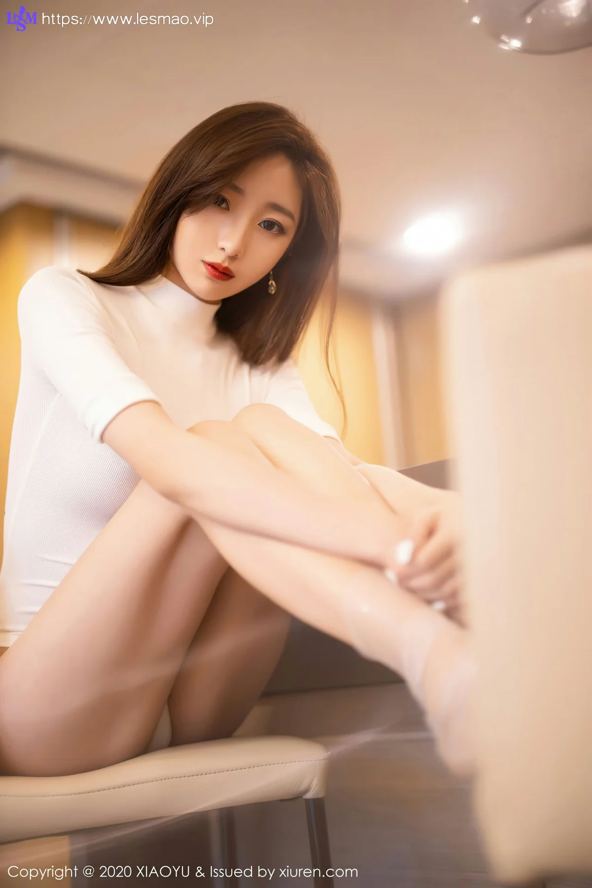 XIAOYU  语画界 Vol.389 白色连体衣透明丝袜 安琪yee - 8