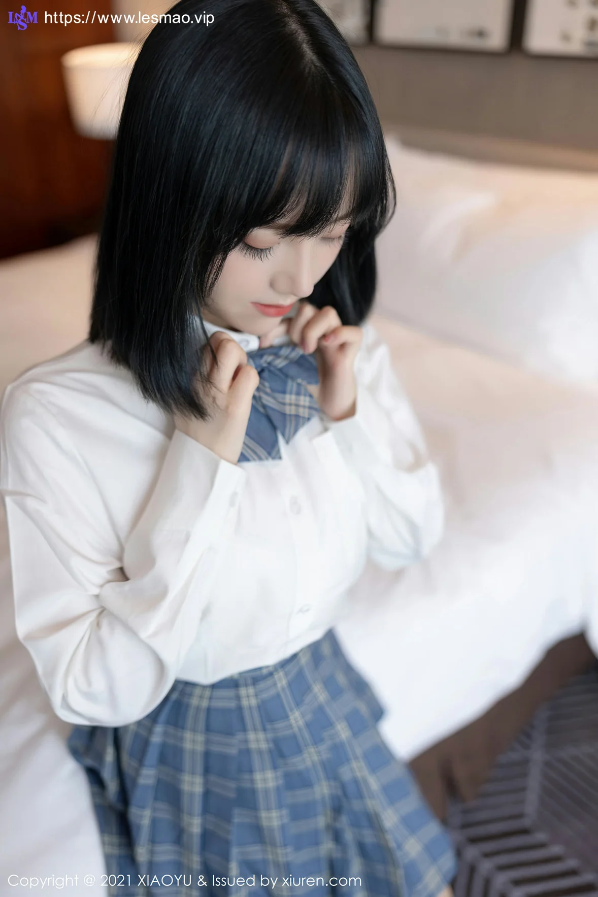 XIAOYU  语画界 Vol.508 JK制服系列 豆瓣酱  新人模特 - 4