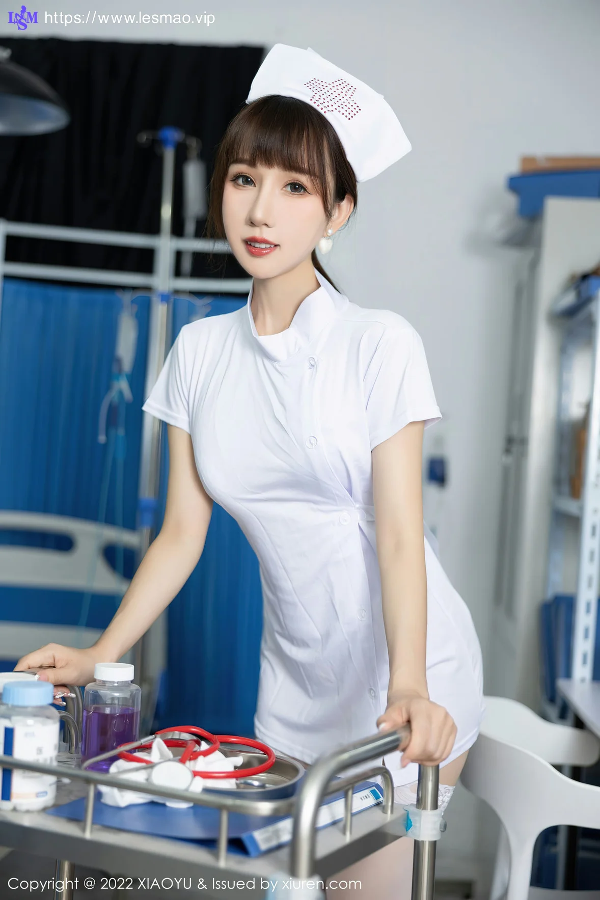 XIAOYU  语画界 Vol.853  波巧酱白色护士服饰性感写真33 - 1