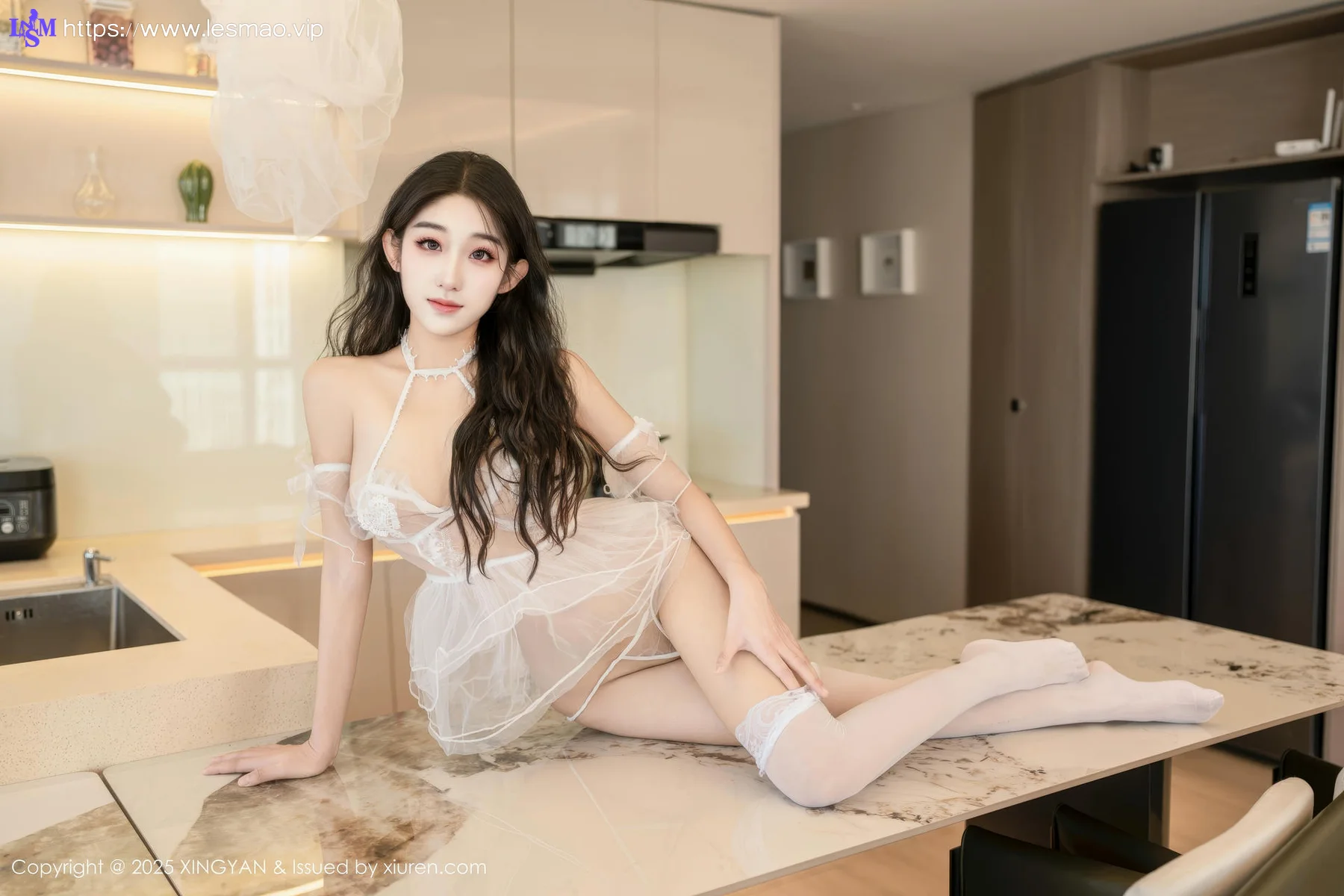 XINGYAN 星颜社 Vol.330 星冉 白色蕾丝透视 - 1