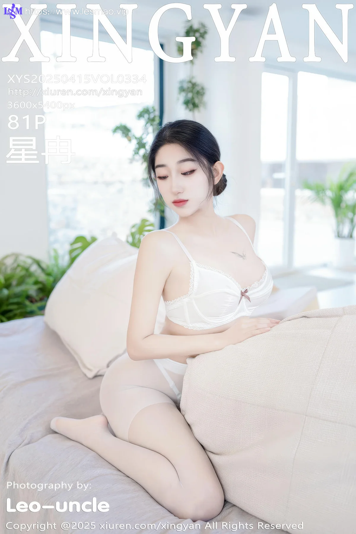 XINGYAN 星颜社 Vol.334 星冉 白色蕾丝内衣 - 2