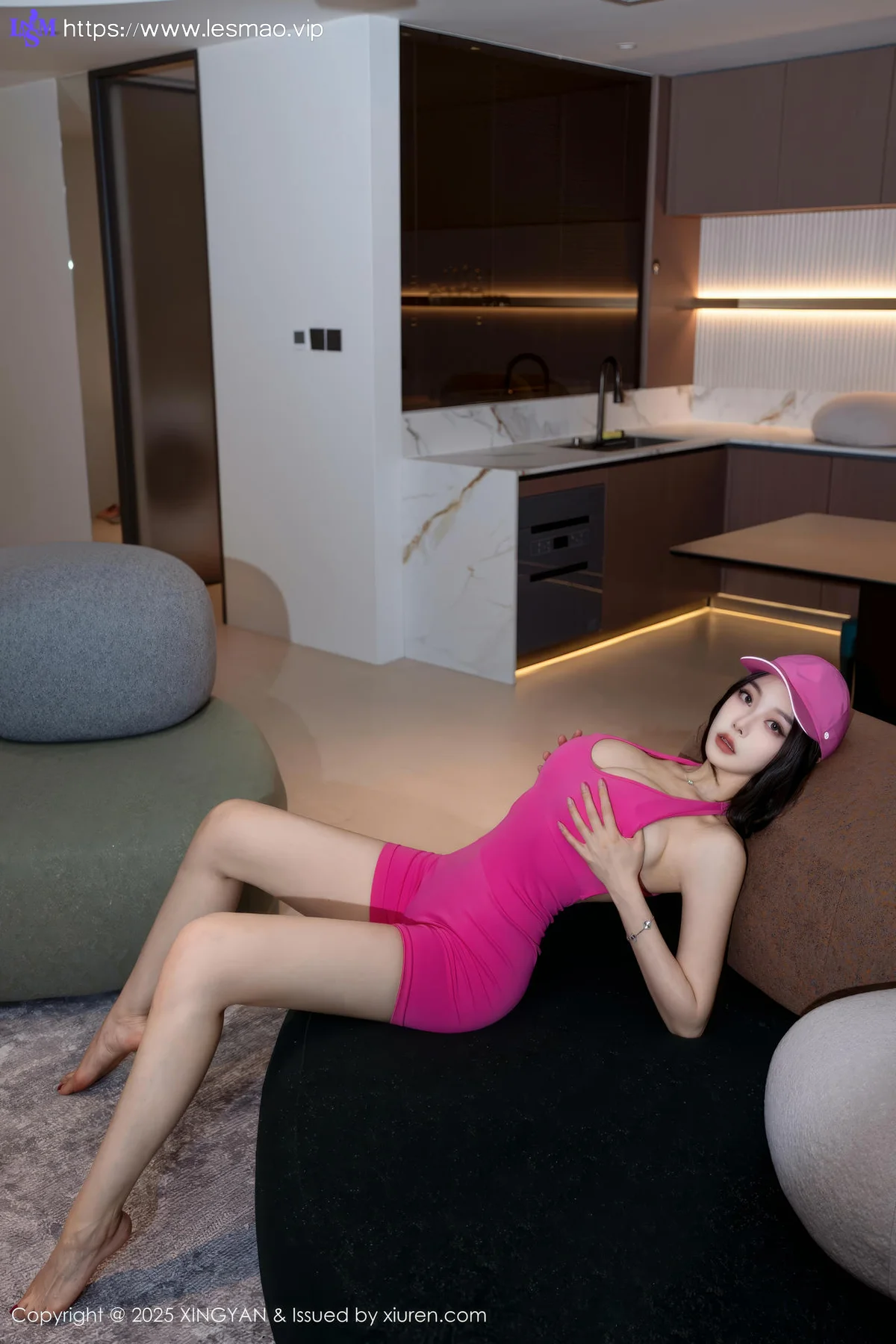 XINGYAN 星颜社 Vol.351 清妙 玫红色瑜伽服 - 8