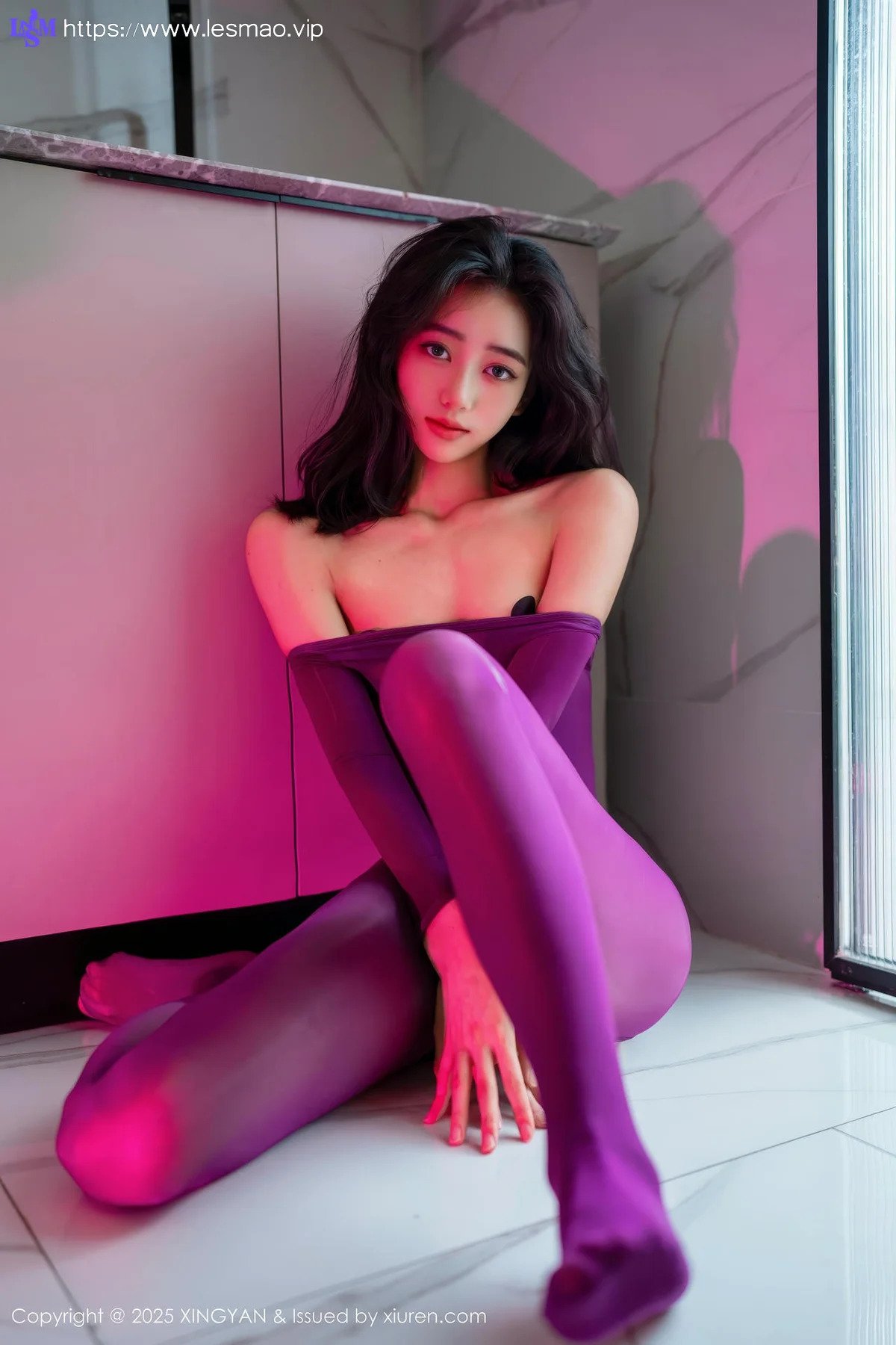 XINGYAN 星颜社 Vol.363 时安安 紫色连体丝袜 - 6