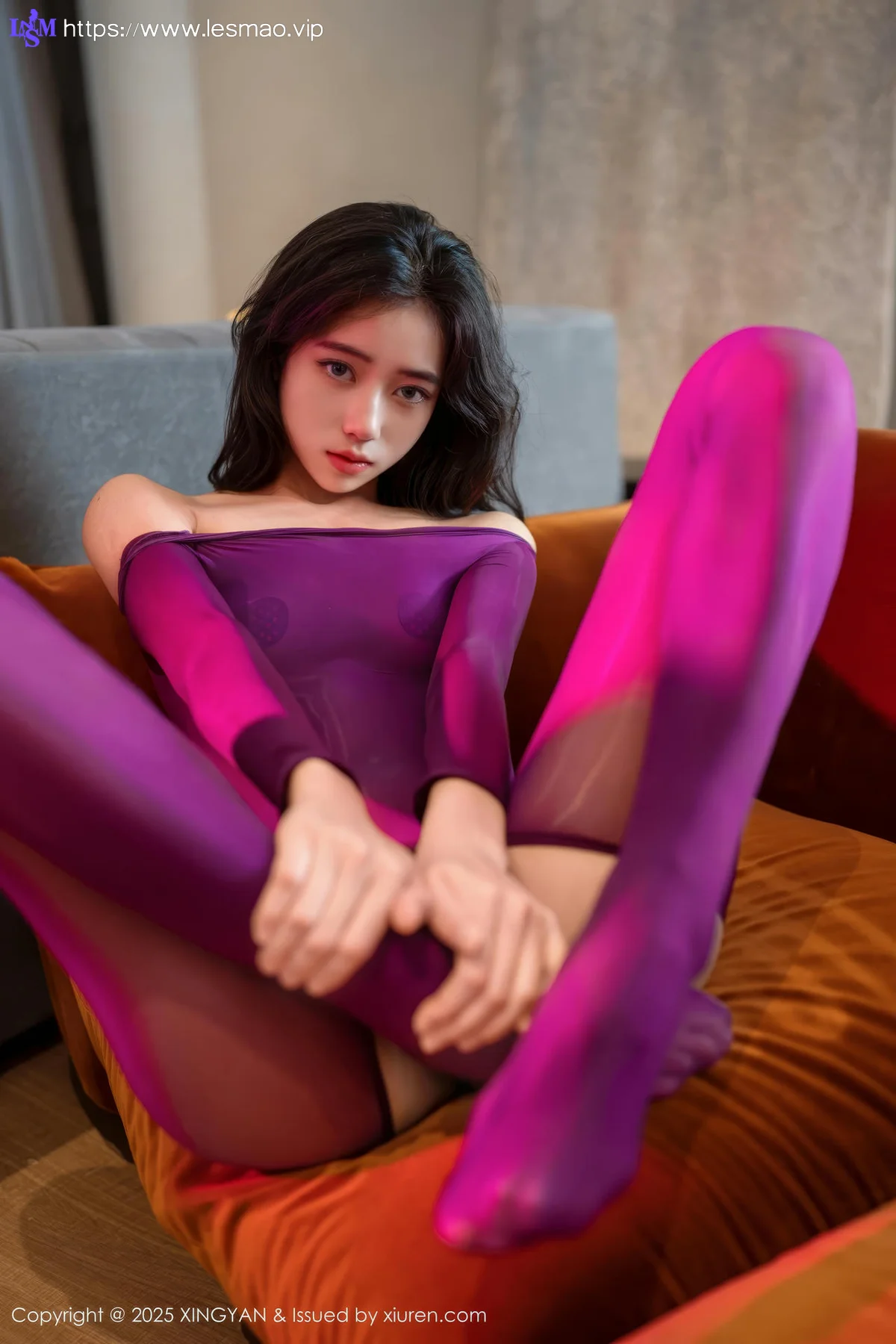 XINGYAN 星颜社 Vol.363 时安安 紫色连体丝袜 - 2