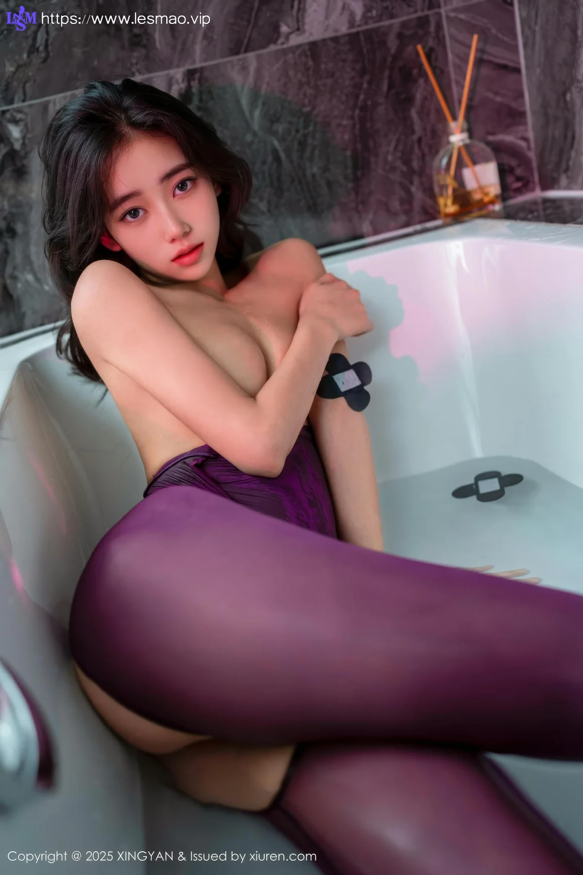 XINGYAN 星颜社 Vol.363 时安安 紫色连体丝袜 - 5