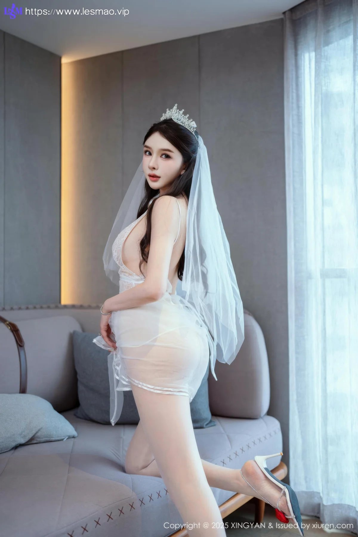 XINGYAN 星颜社 Vol.388 李丽莎 白色婚纱熟女姿态 - 4