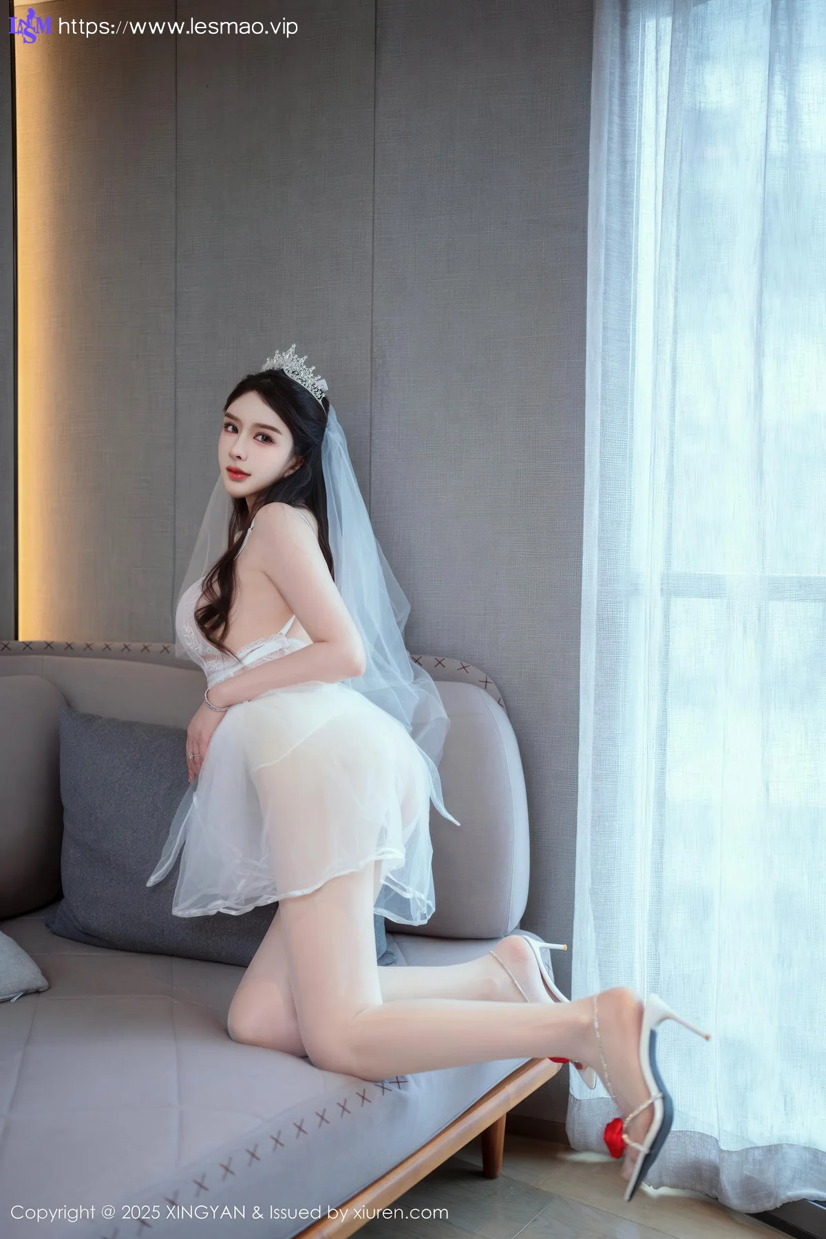 XINGYAN 星颜社 Vol.388 李丽莎 白色婚纱熟女姿态 - 5
