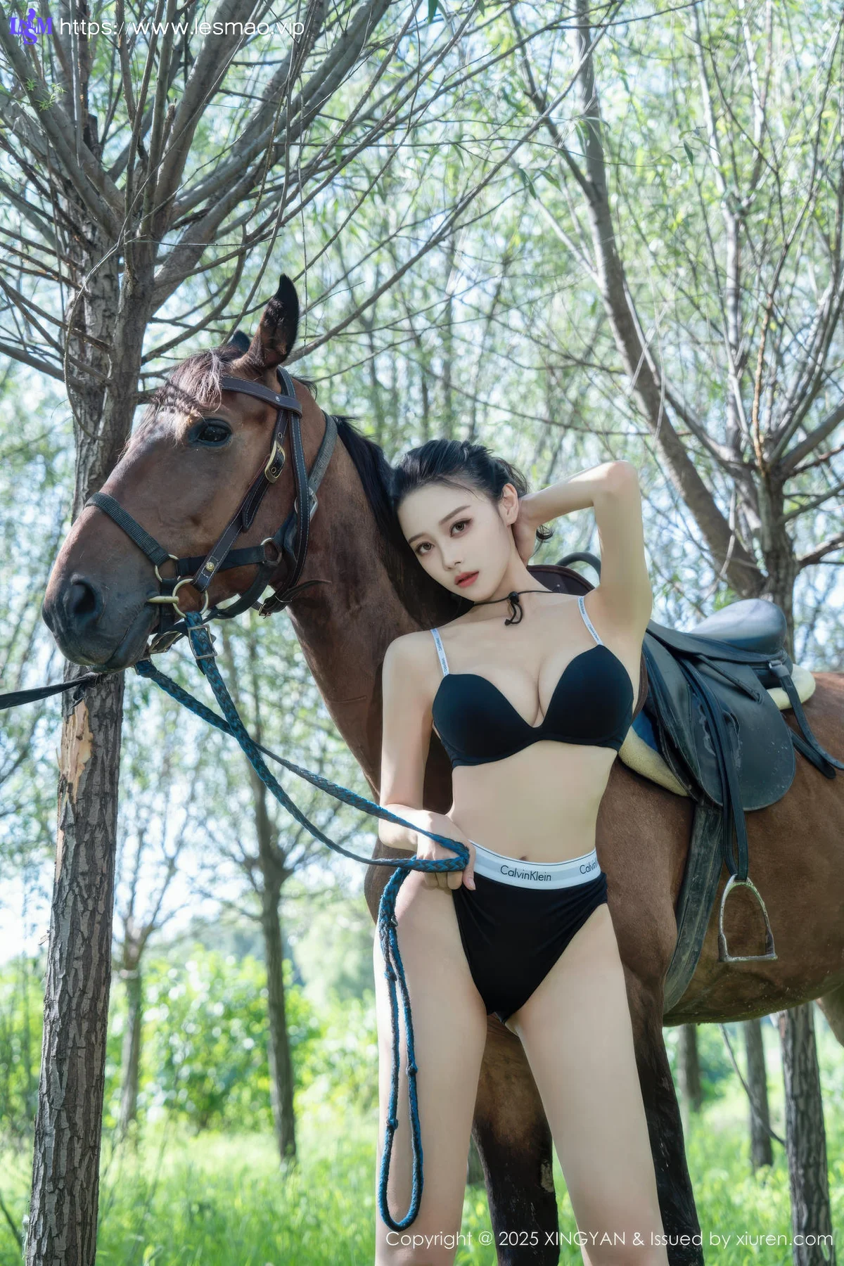 XINGYAN 星颜社 Vol.391 清妙 牛仔女郎蓝色衬衫 - 7