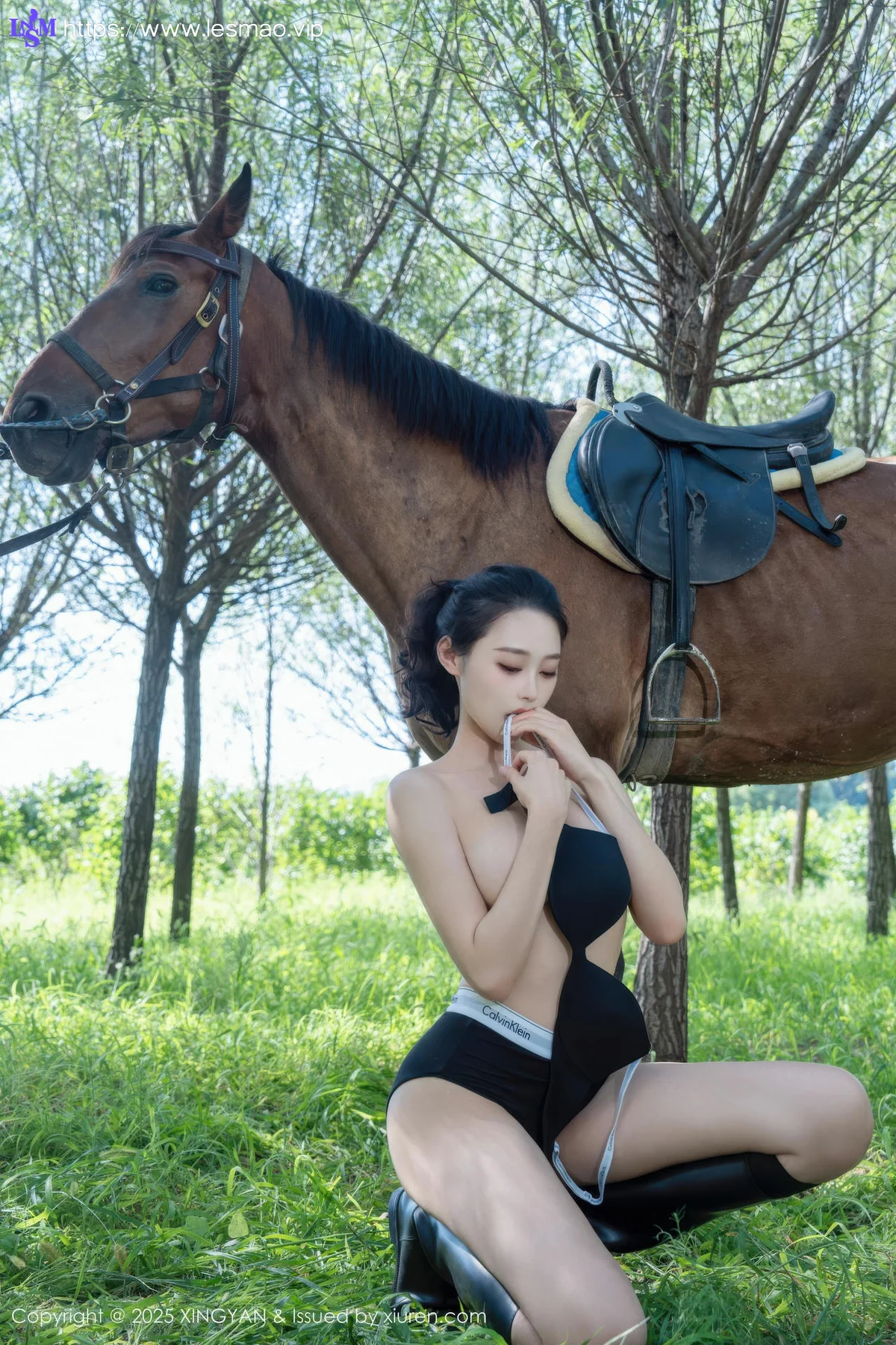 XINGYAN 星颜社 Vol.391 清妙 牛仔女郎蓝色衬衫 - 3
