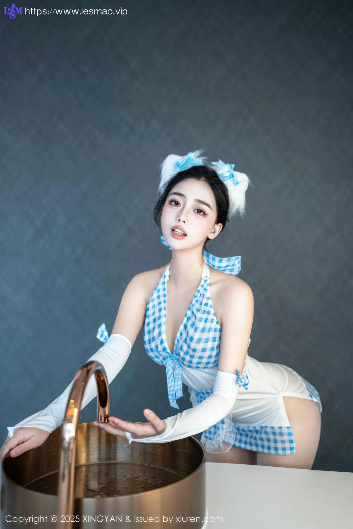 XINGYAN 星颜社 Vol.399 阮福福 蓝色格子裙 - 4