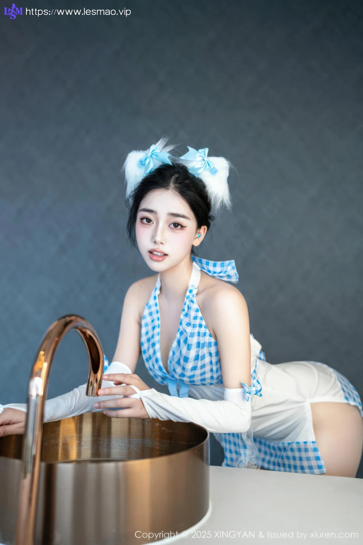 XINGYAN 星颜社 Vol.399 阮福福 蓝色格子裙 - 5