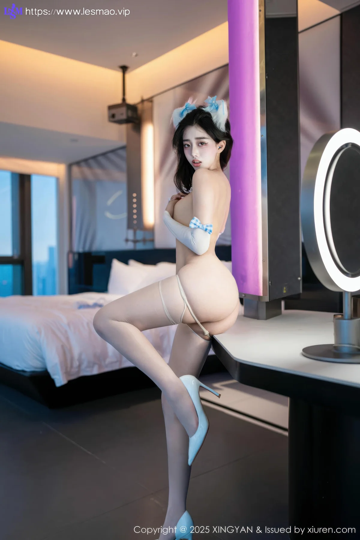 XINGYAN 星颜社 Vol.399 阮福福 蓝色格子裙 - 1