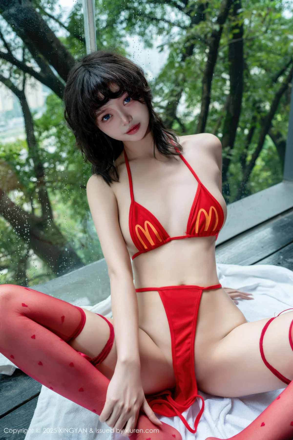 XINGYAN 星颜社 Vol.403 白虎巧巧 红色情趣内衣 - 7