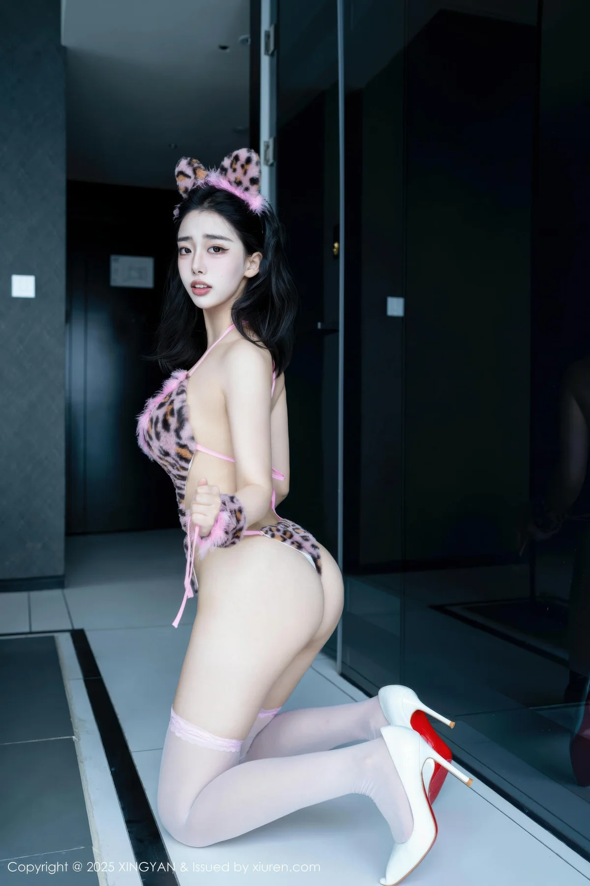 XINGYAN 星颜社 Vol.405 阮福福 豹纹情趣内衣白丝 - 8