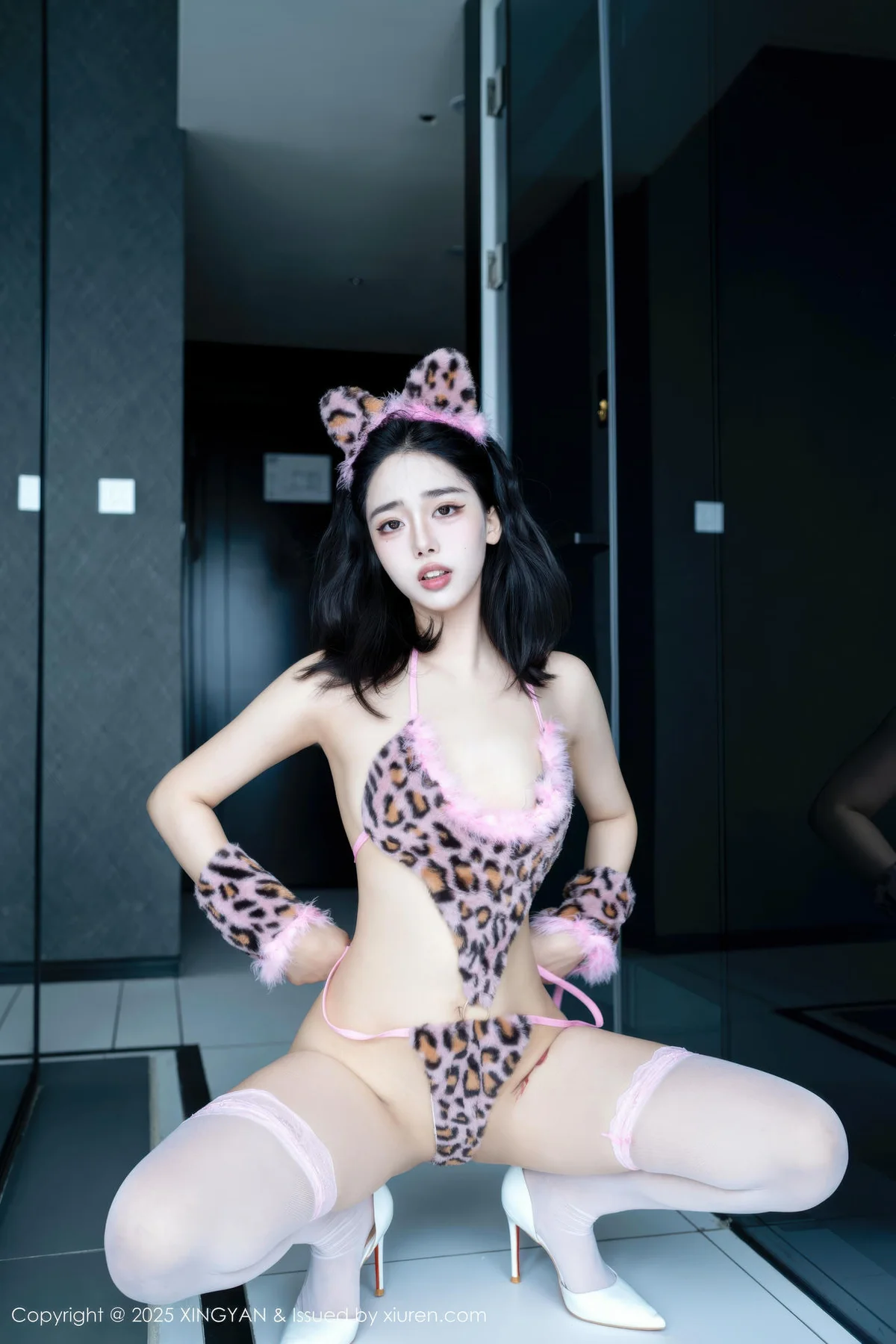 XINGYAN 星颜社 Vol.405 阮福福 豹纹情趣内衣白丝 - 10