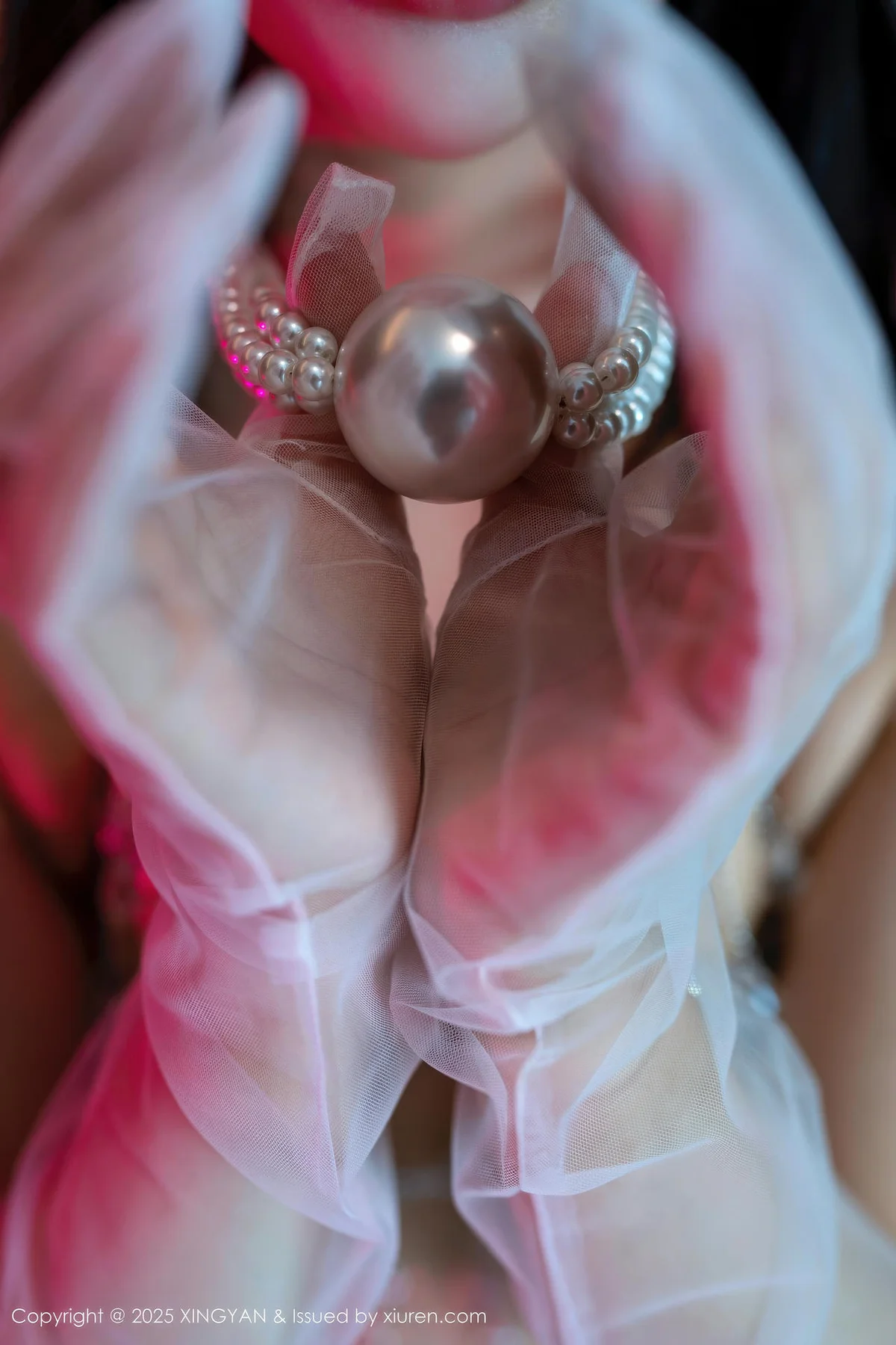 XINGYAN 星颜社 Vol.415 阮福福 白色珍珠文胸内衣 - 6