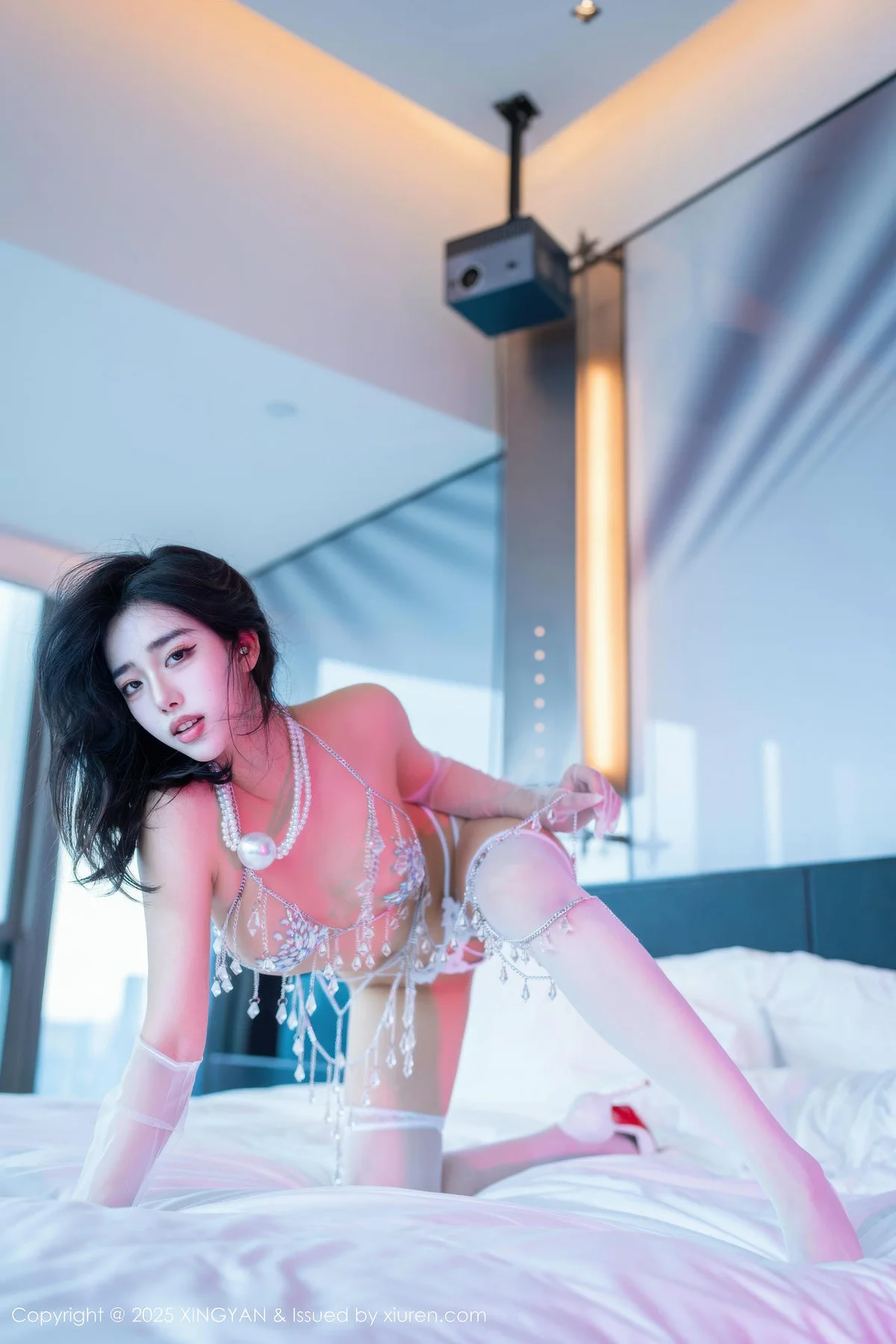 XINGYAN 星颜社 Vol.415 阮福福 白色珍珠文胸内衣 - 7