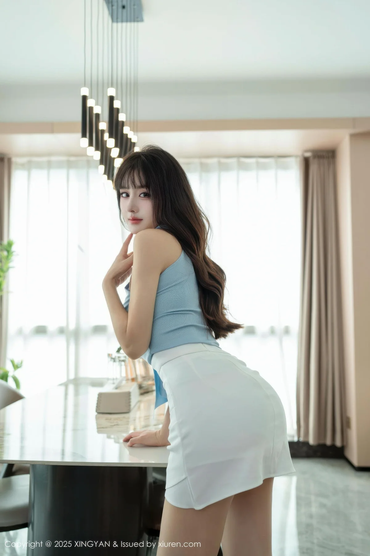 XINGYAN 星颜社 Vol.418 沈南汐RuRu 白色包臀裙肉丝 - 7