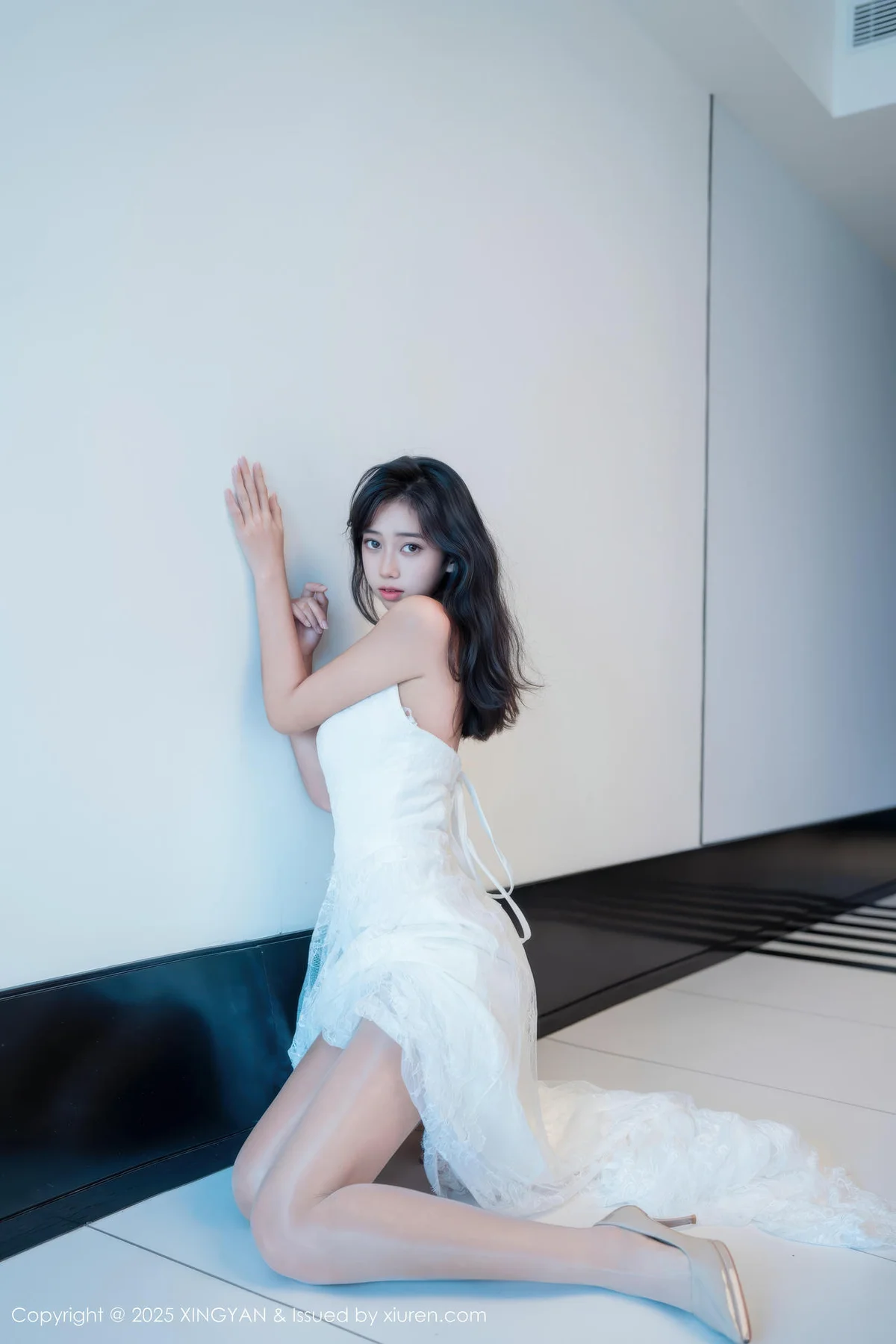 XINGYAN 星颜社 Vol.419 时安安 白色连衣裙白丝 - 2