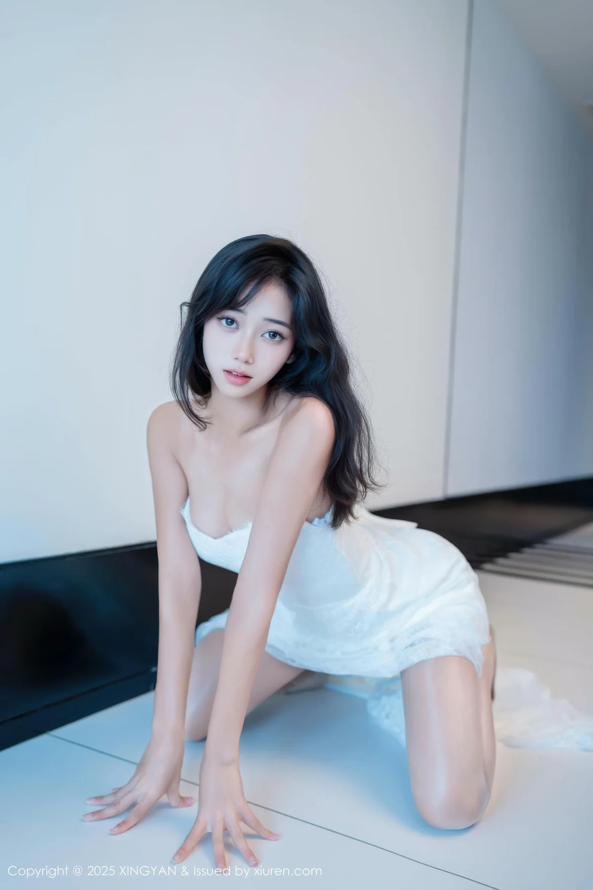 XINGYAN 星颜社 Vol.419 时安安 白色连衣裙白丝 - 3