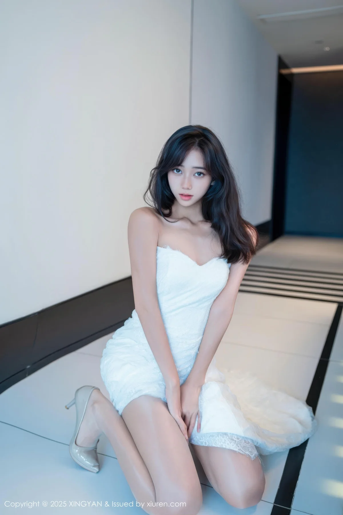 XINGYAN 星颜社 Vol.419 时安安 白色连衣裙白丝 - 9