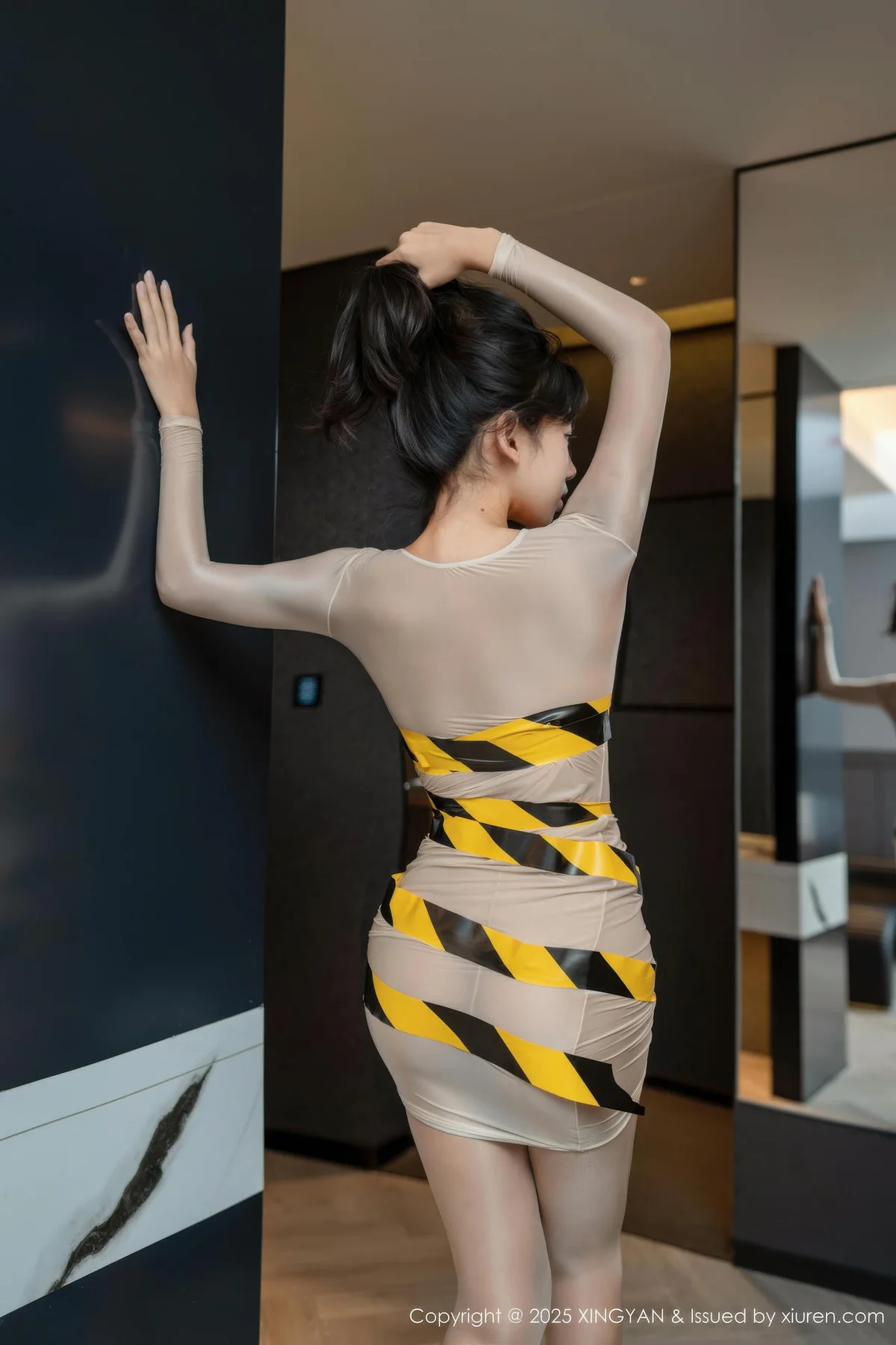 XINGYAN 星颜社 Vol.421 时安安 捆绑肉色连衣短裙 - 3