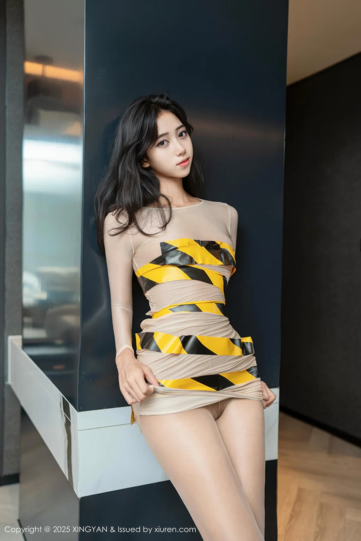 XINGYAN 星颜社 Vol.421 时安安 捆绑肉色连衣短裙 - 7