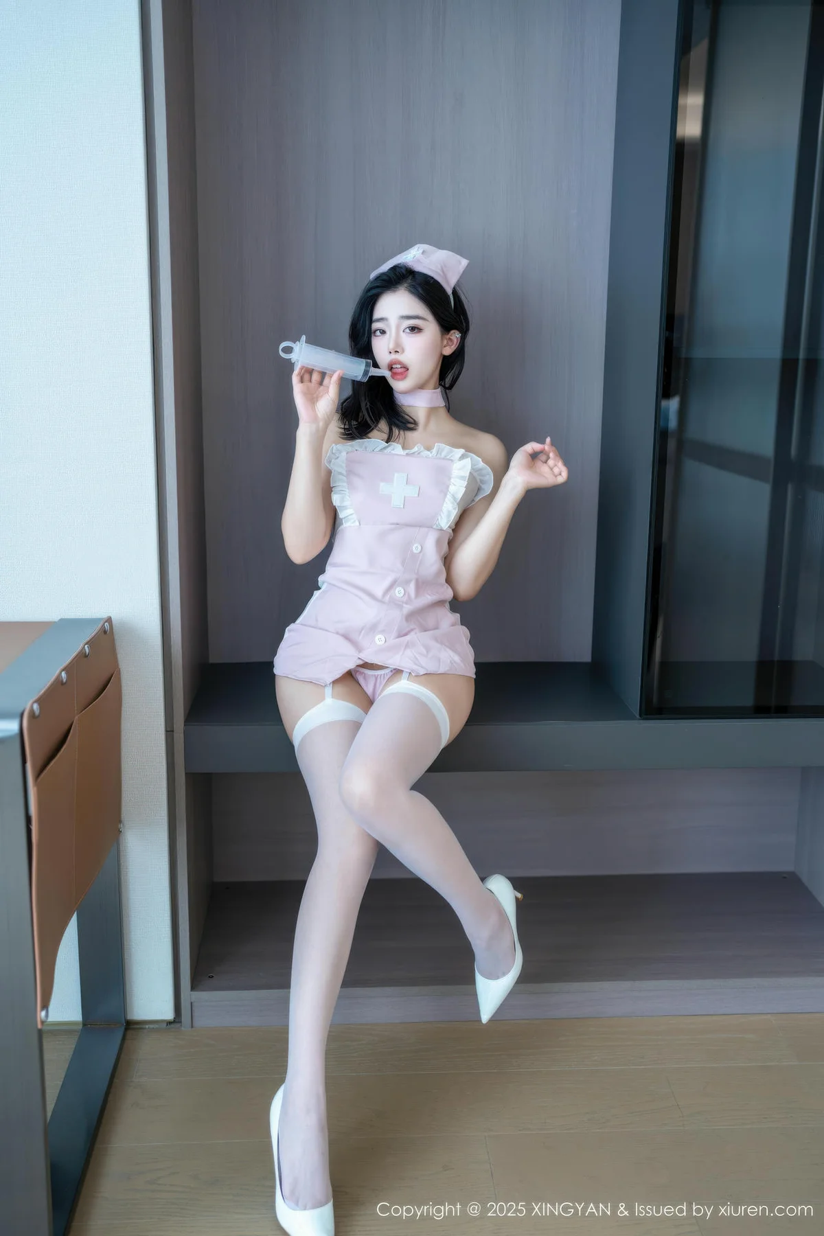 XINGYAN 星颜社 Vol.425 阮福福 护士吊袜白丝制服 - 4