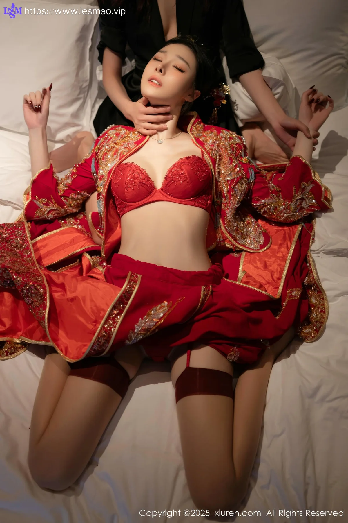 XiuRen 秀人 No.10055 小逗逗 新娘红色秀禾服制服 - 8