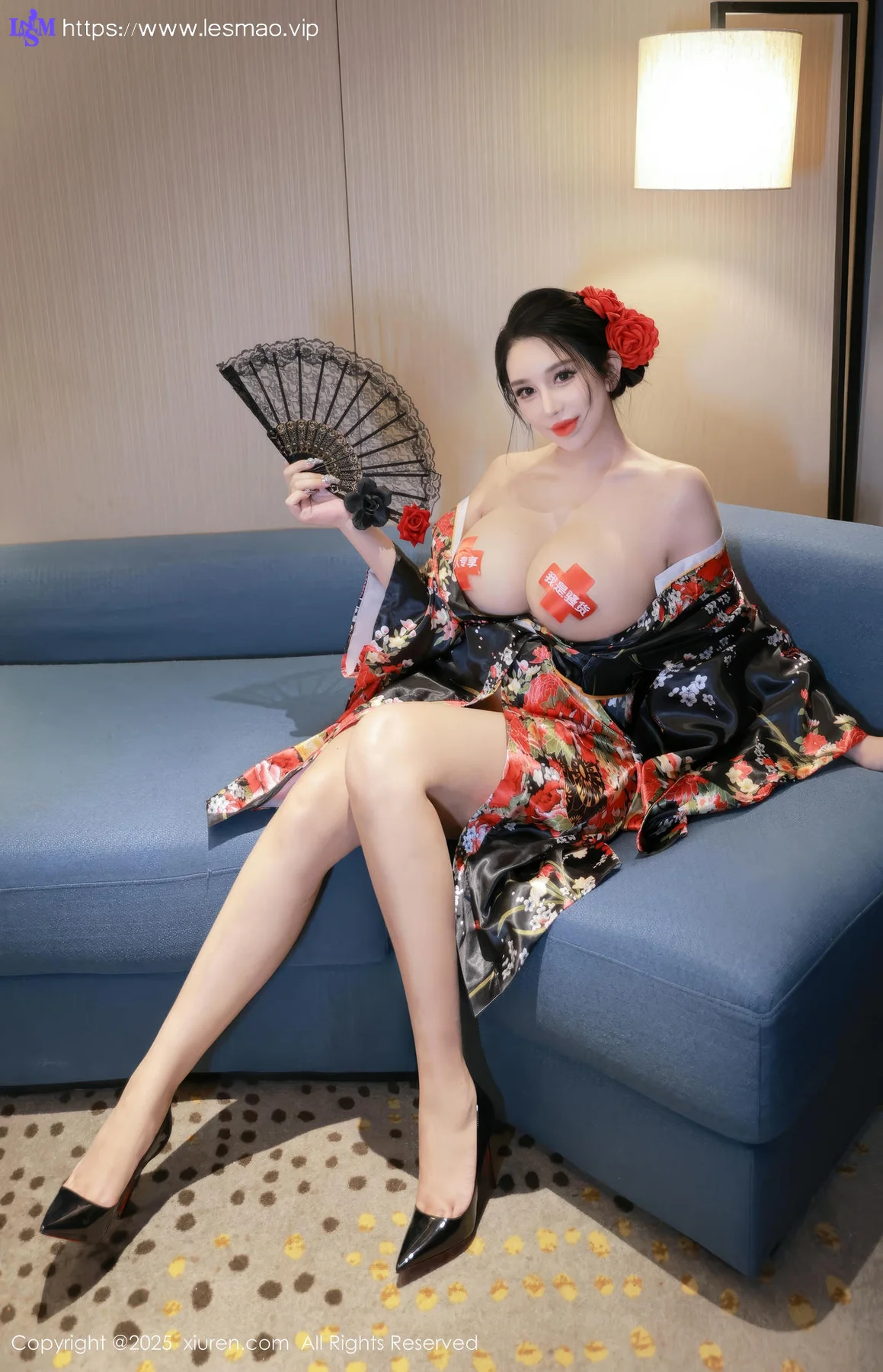 XiuRen 秀人 No.10065 乔安娜 乳贴和服制服 - 9