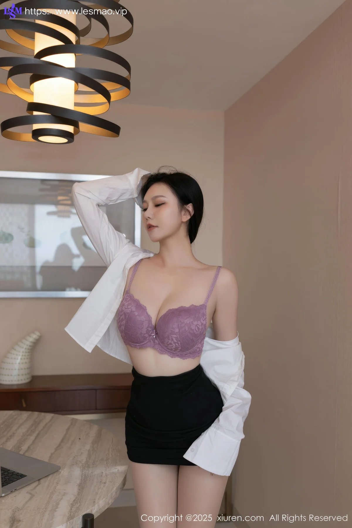 XiuRen 秀人 No.10100 安然anran 玉体紫色内衣 - 8