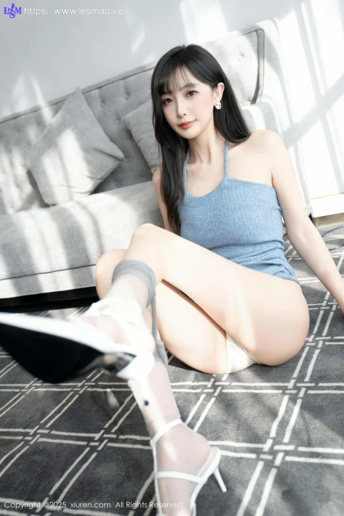 XiuRen 秀人 No.10124 樱桃小阑子 浅蓝色连衣短裙 - 10